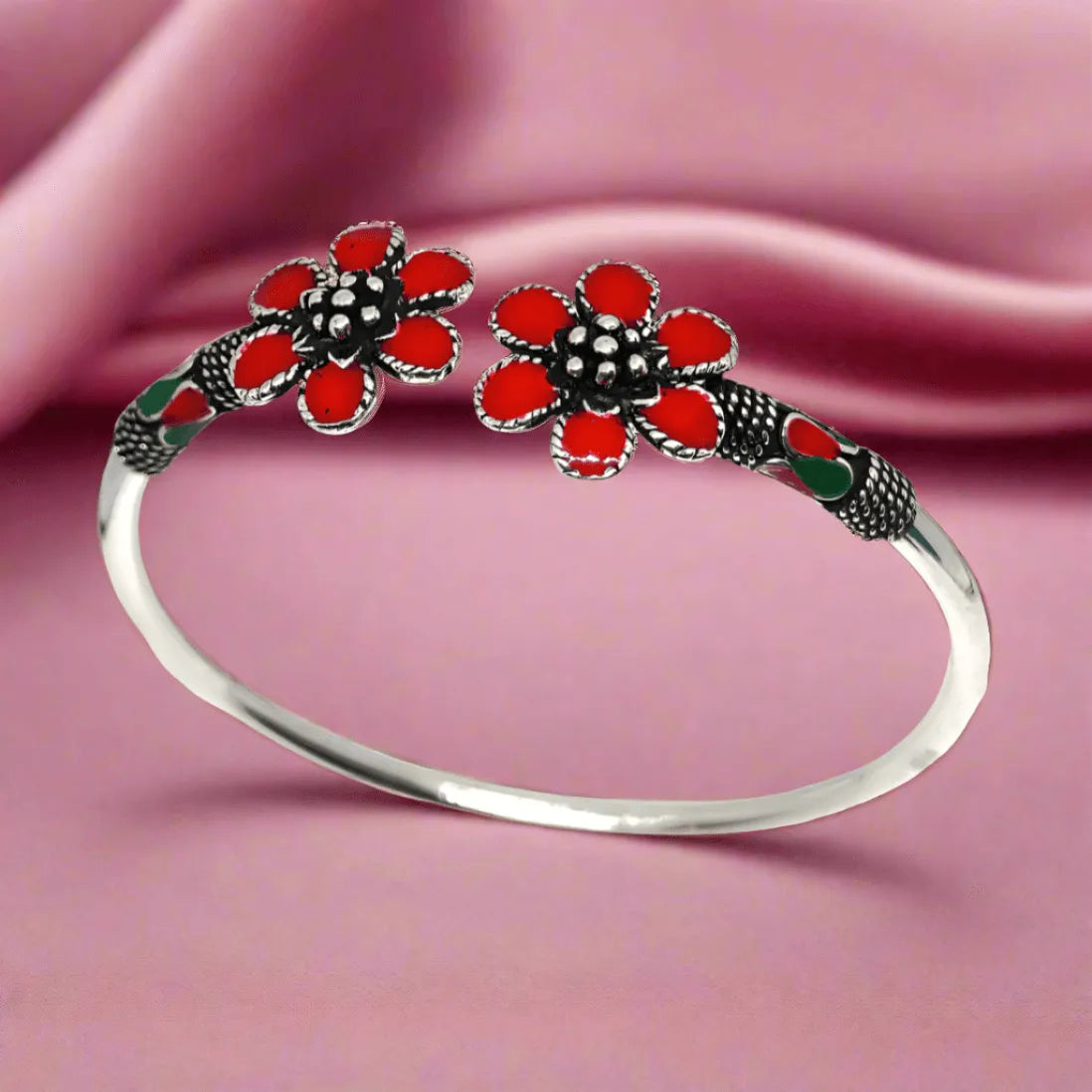 Red Flower Bracelet/92.5