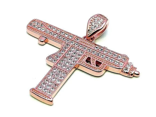 Rose Gold Gun Pendent for Men/Women - Rivansh