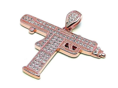 Rose Gold Gun Pendent for Men/Women - Rivansh