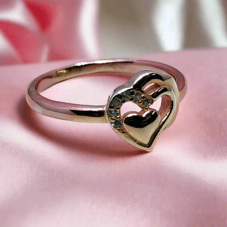 Rose gold heart Ring for Women