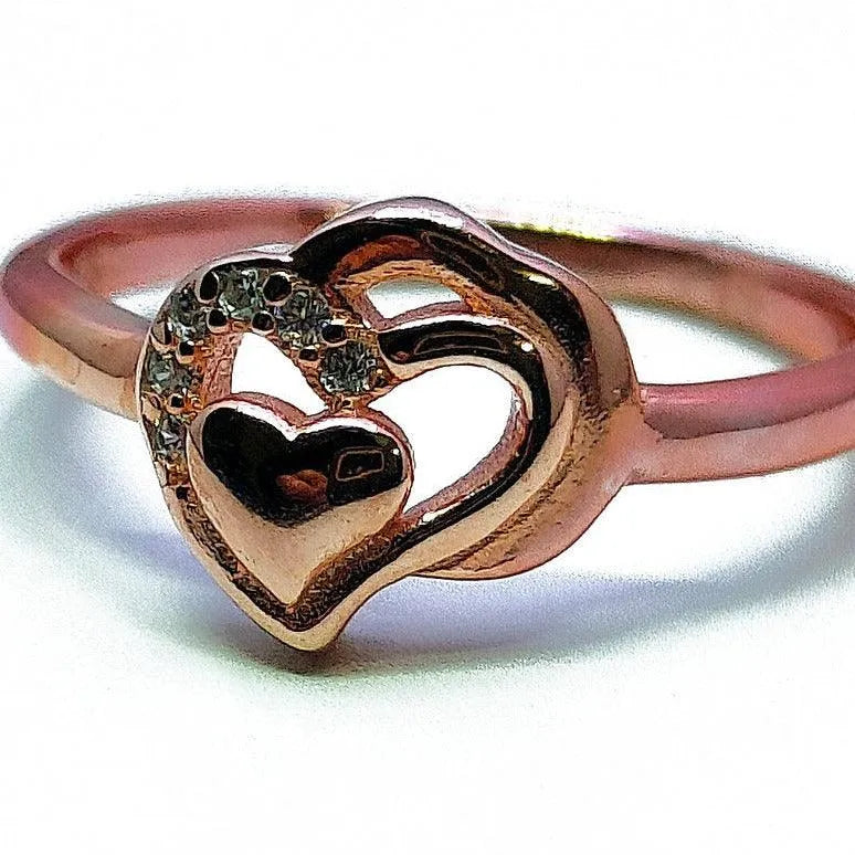 Rose gold heart Ring for Women - Rivansh