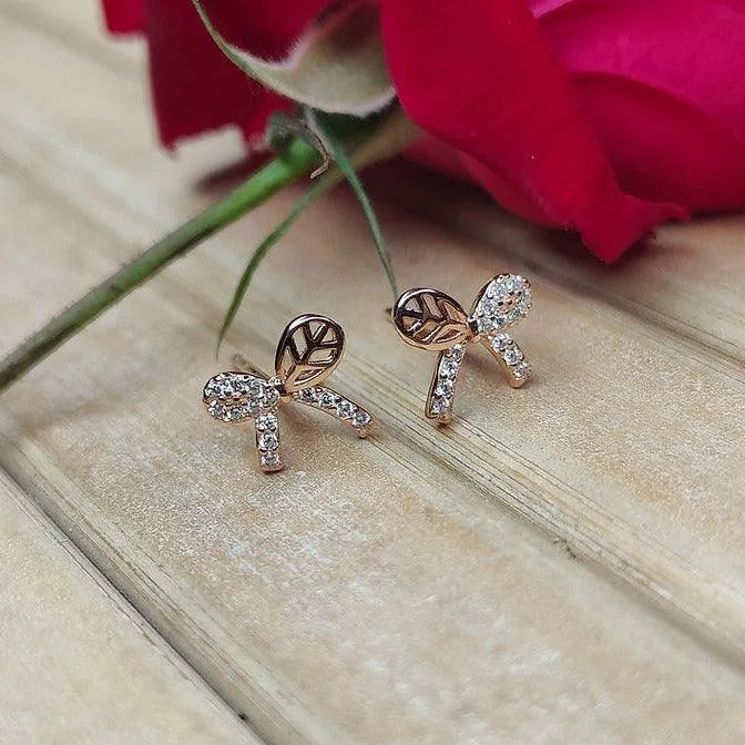 Rose Gold Sterling Silver Studs - Rivansh