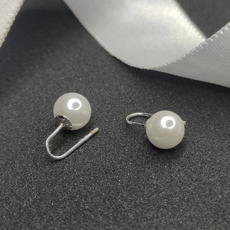 Sea Pearl Silver Earrings - Rivansh