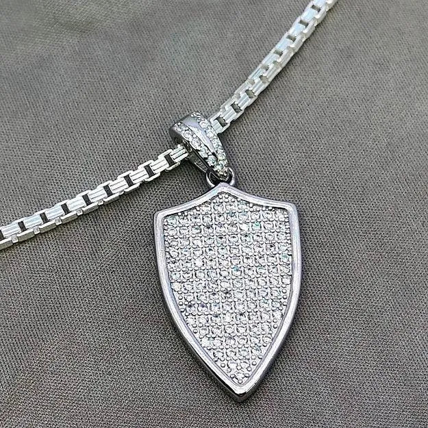 Shield Silver Pendent for Men/Women - Rivansh