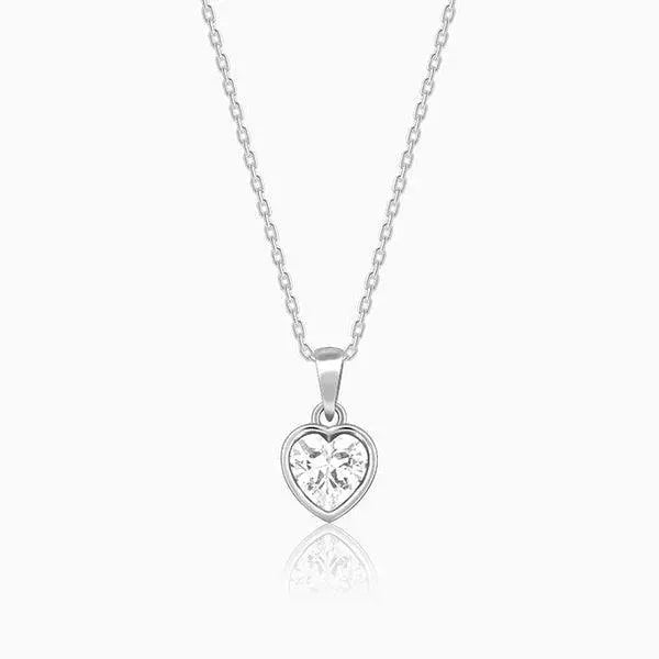 The Heart - Silver Pendent With Chain for Women (92.5 Sterling Silver) | Rivansh Jewels | 925 Sterling Silver Jewelry Store | Rivansh.co | Luxury Sterling Silver Jewellery Online