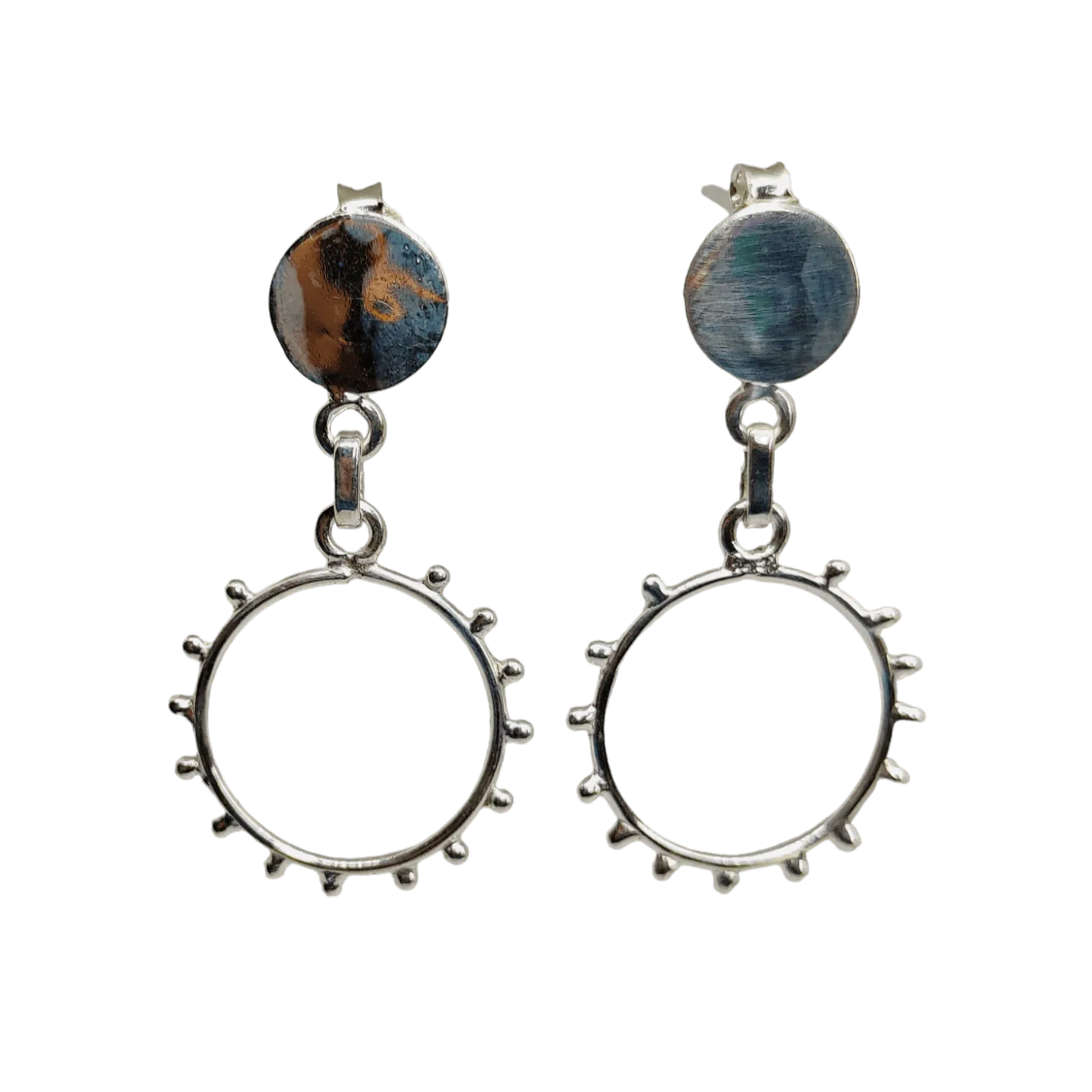 Single hoop Silver Earrings for Women - Rivansh