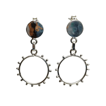 Single hoop Silver Earrings for Women - Rivansh