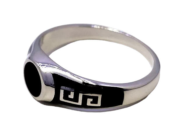 Stylish Black Silver Ring for Men - Rivansh