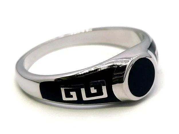 Stylish Black Silver Ring for Men - Rivansh