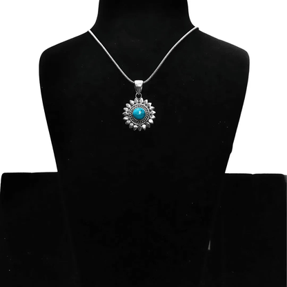 Sunflower- Silver Pendent For Women - Rivansh