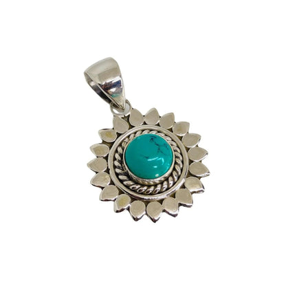 Sunflower- Silver Pendent For Women - Rivansh