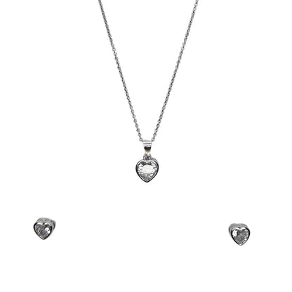 The Heart - Silver Pendent Set With Chain for Women - Rivansh