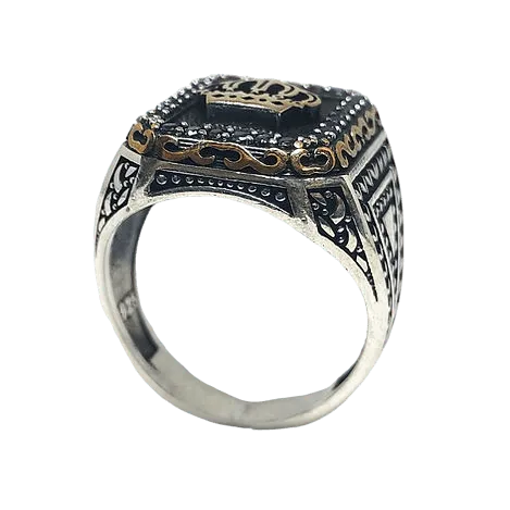 The King Sterling Silver Ring (92.5)for Men - Rivansh