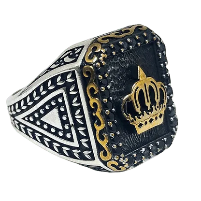 The King Sterling Silver Ring (92.5)for Men - Rivansh