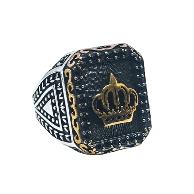 The King Sterling Silver Ring (92.5)for Men - Rivansh