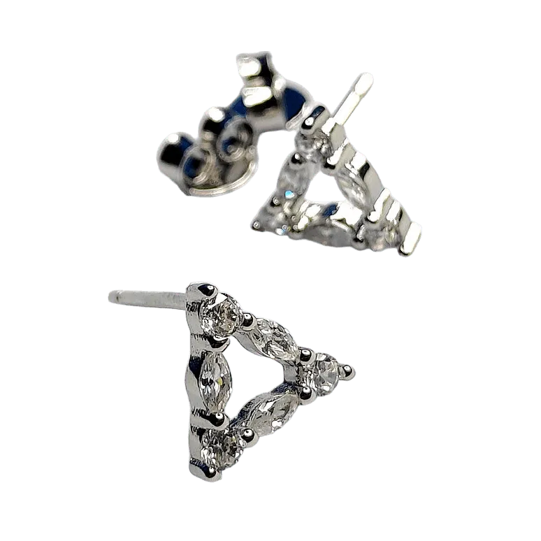 Triangulate Silver Stud's for Women/Girls - Rivansh