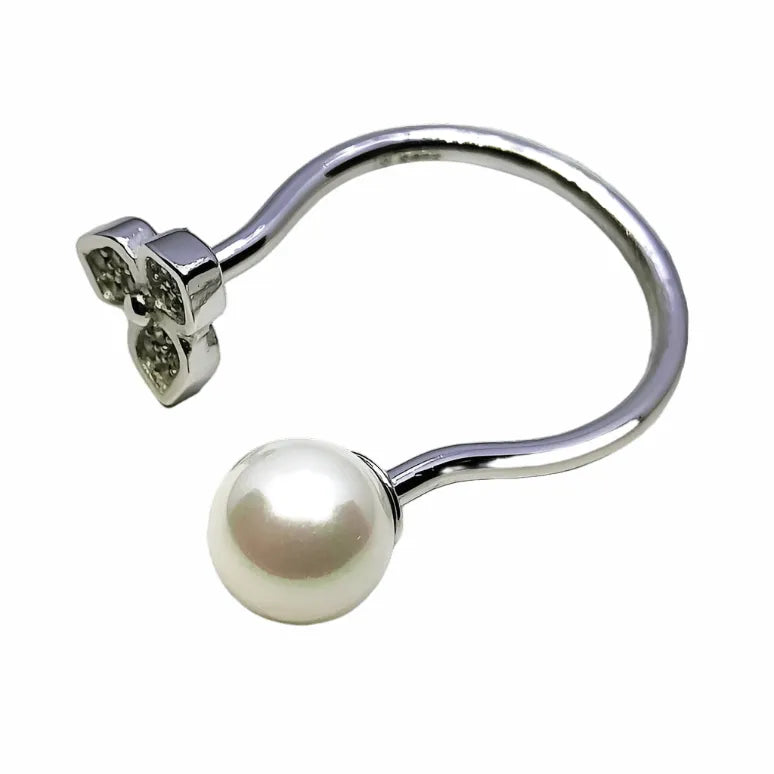 White Pearl Ring for Women - Rivansh