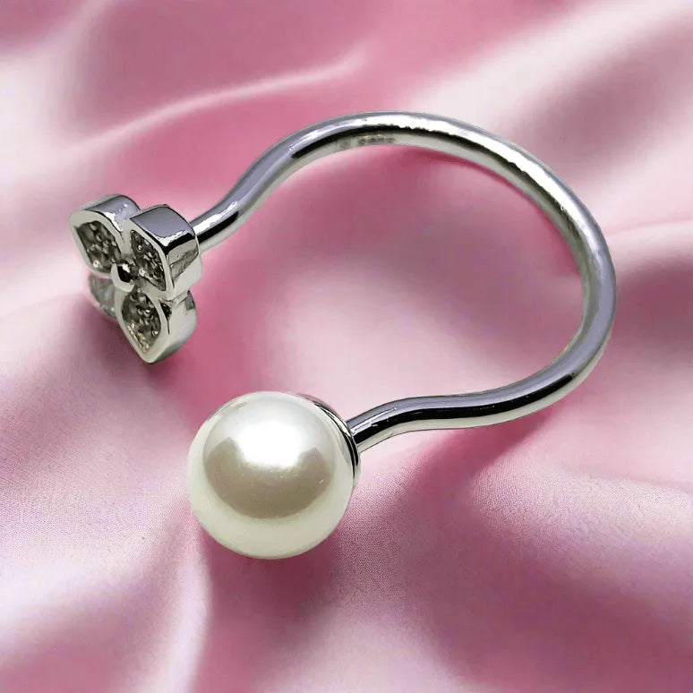 White Pearl Ring for Women