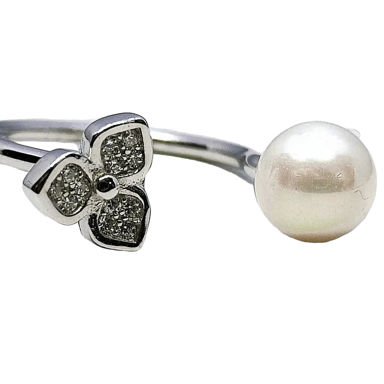 White Pearl Ring for Women - Rivansh